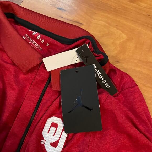 Nike Jordan Oklahoma Sooners Men's Red Polo Shirt - Size L - Picture 9 of 10